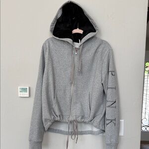 PINK Victoria's Secret Gray Zip-Up Hoodie